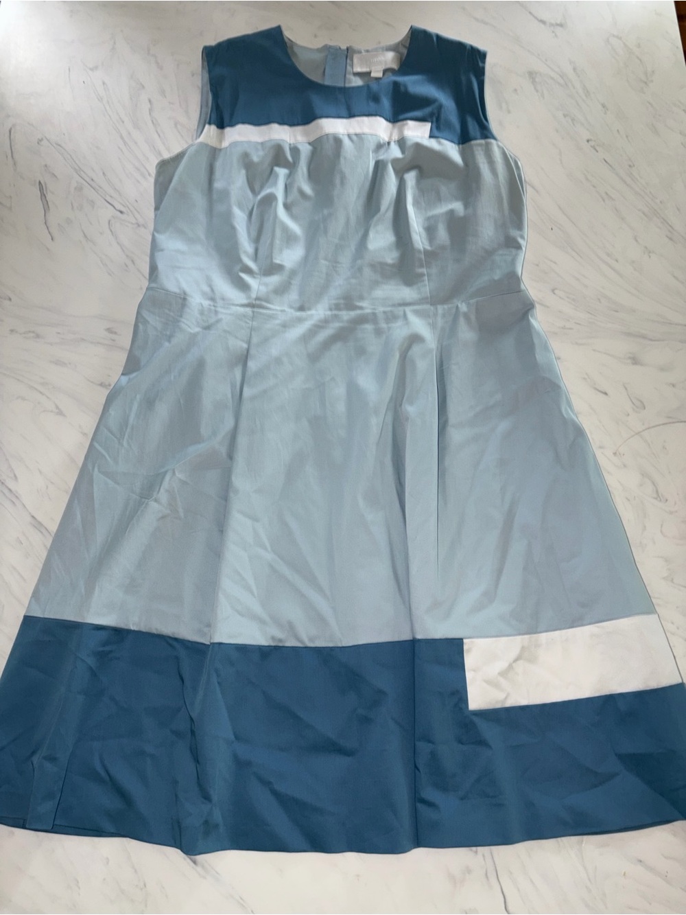 Hugo boss blue color block a line dress tank 12